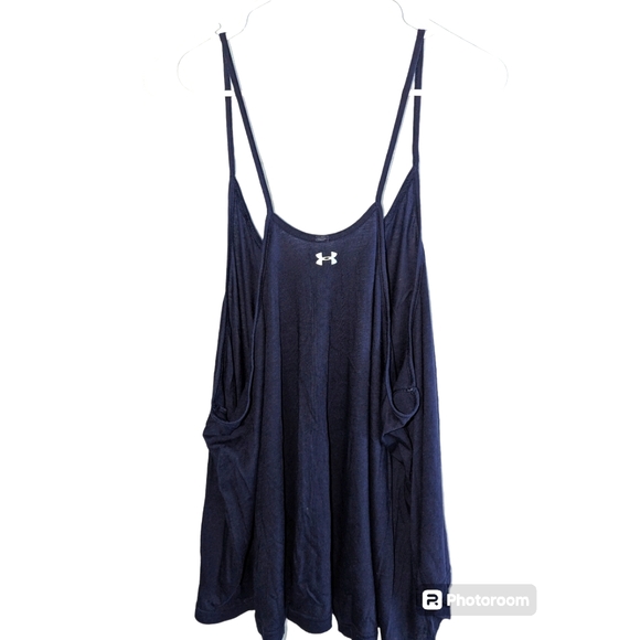 Under Armour New York Yankees cropped  camisole- Navy blue - size 2X - Picture 6 of 10
